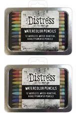 Tim Holtz Distress Watercolor Pencils Set 2 and 3-24 Woodless Watercolor Pencils