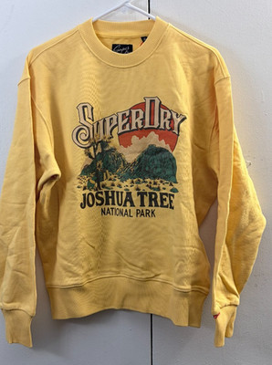 Superdry Women's souvenir Graphic Loose Crew Sweatshirt Size 10 Yellow