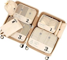Lammcou Koffer Organizer 8-teilig Packwürfel Set Packtasche Kosmetiktasche Reise