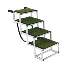 Foldable Dog Ramp for Cars SUVs Trucks, Portable Pet Stairs for Large Dogs