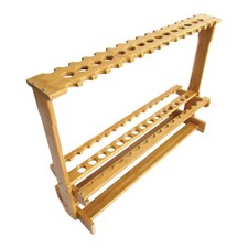 Porta canne da pesca in bambù, porta-asta, 47 posizioni, reti verticali,