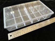 12 Compartment Plastic Storage Box 11 x6.5 x1...