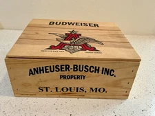 Anheuser-Busch BUDWEISER  Del Papa Distributing Co. 100th Anniversary Wooden Box