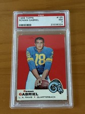 1969 Topps NFL MVP Roman Gabriel #125 Los Angeles Rams PSA 7