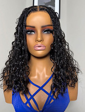 Full lace synthetic Boho Knotless Box Braid Wig with Curly