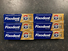 FIXODENT PLUS BEST HOLD DENTURE ADHESIVE CREAM ALL DAY HOLD 6 x 40g NO FLAVOUR
