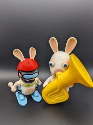 2x Ubisoft Rabbids Figuren McDonald's 2010 Happy Meal Spielzeug sprechend