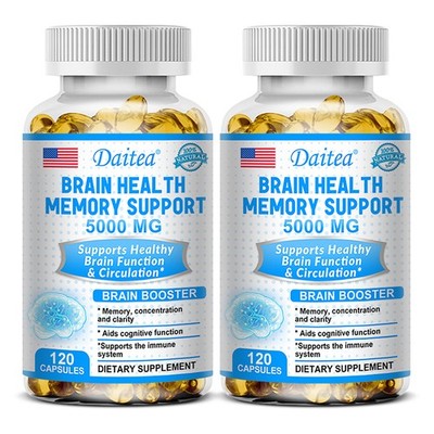Brain Booster,Brain Health Memory Support,120 Capsuels x 2 bottles