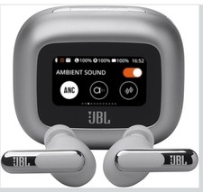 JBL Live Beam 3 Noise-Canceling True Wireless Earbuds Silver 