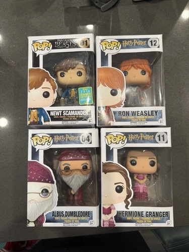 Harry Potter Funko Pop! Vinyl Figures Set of 4! Ron, Hermione, Newt,  Dumbledore