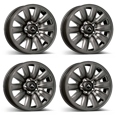 4 Stahlfelgen Alcar 200001A 6.5Jx16 ET46 5x112 für Seat Leon - Bild 1 von 5
