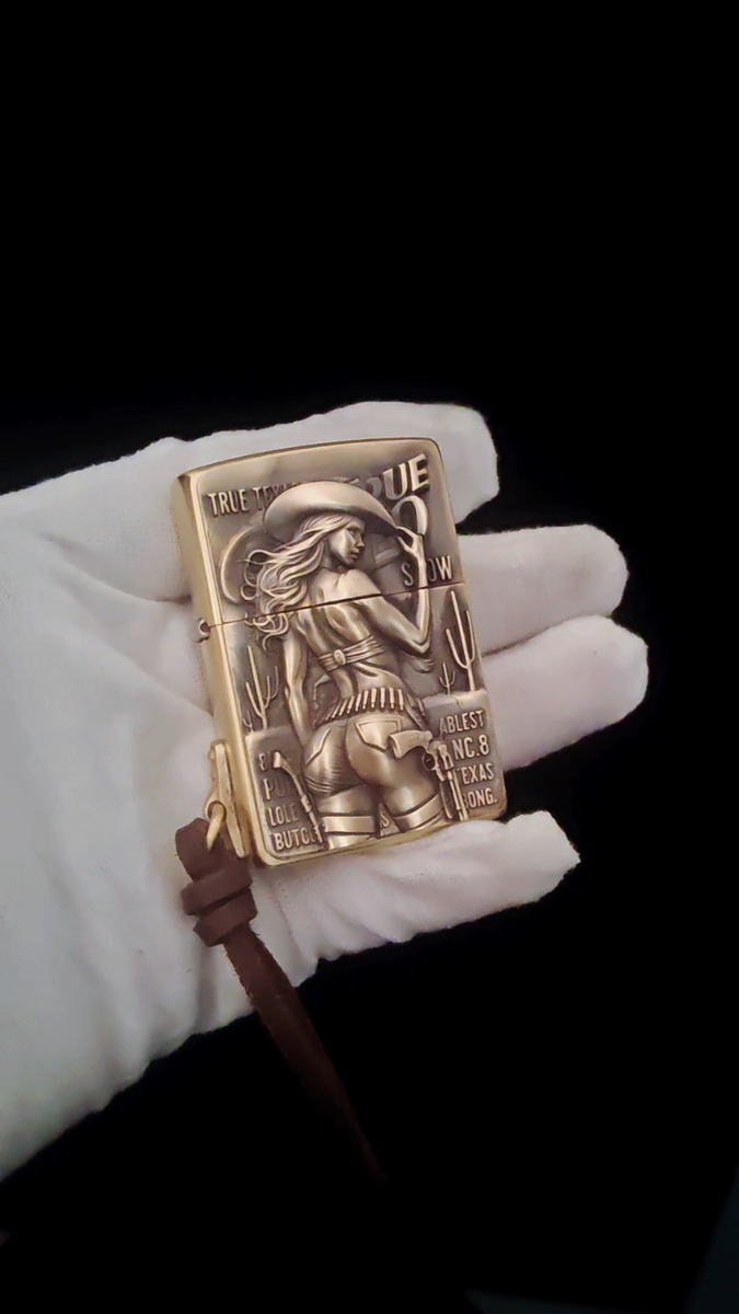 Cowgirl Zippo Lighter Brass Emblem Collectible Gift For Men | eBay