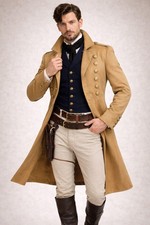 Men  s Victorian Military Regency Tailcoat Vintage Steampunk Gentlemen Frock Coat