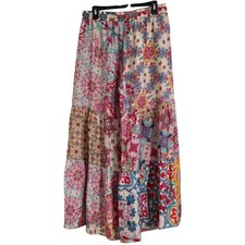Johnny Was Zevele Viola Pants Women's Sz Small Bohemian Pink Multicolor