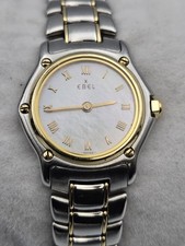 Ebel Classic Wave 23mm MOP Dial 18k Gold Steel Quartz Women's Watch 1057901