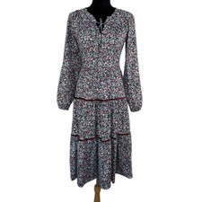 Vintage 70s Prairie Dress Floral Maxi Boho Cottagecore Size XS