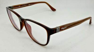 SALVATORE FERRAGAMO EYEGLASSES FRAMES ONLY SF2729 BROWN FULL RIM 56-17-140