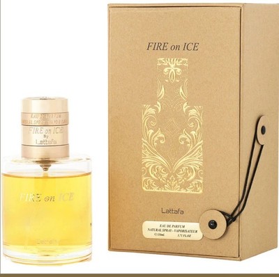 Fire on Ice by Lattafa 3.7 oz EDP Spray Made in UAE New Free Shipping