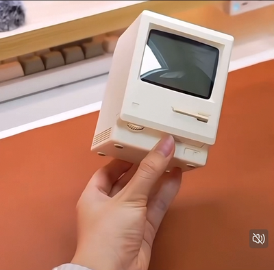 Retro Macintosh Digital Alarm Clock Maclock 80s Apple Mac Clock