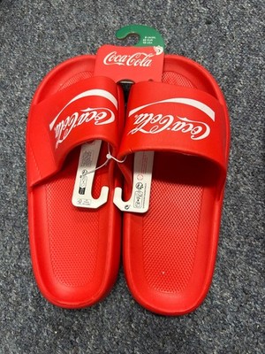 Coca Cola Pool Slides Slipper Sliders Unisex Größe: 9 UK Unisex (Neu) Kostenloser Versand + Verpackung