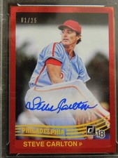 2018 Donruss Steve Carlton auto 1984 red retro  1/25 GMA 10 Phillies HOF