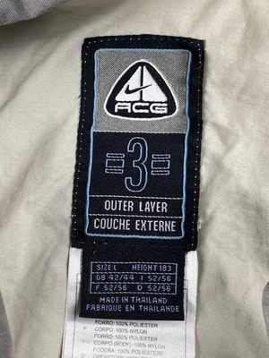 SI NIKE acg カヤック　ジャケット　Lサイズ Vintage Nike ACG Asymmetric Kayak Anorak Jacket Men Size S Beige