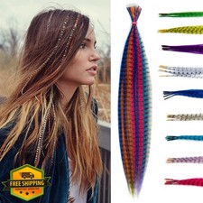 SARLA 50pc 16" Feather Hair Extensions 10 Colors