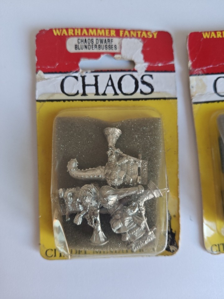 3x Nain Du Chaos Avec Blunderbuss - Citadel - Métal - Rare OOP - Warhammer