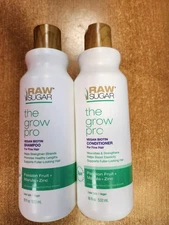 Raw Sugar the grow pro Shampoo & Conditioner Set-Passion Fruit+Marula+Zinc  E2B