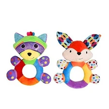  Teething Rattle Toys, Infant Girl Boy Learning Toy Newborn Soft Handbell Grab 