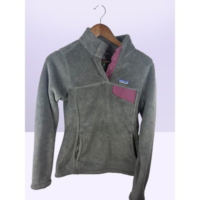 Patagonia Re-Tool Snap-T Fleece Pullover Womens Small Gray Purple 25442