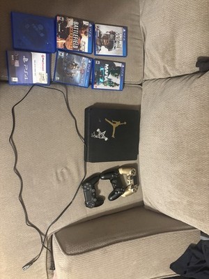 Sony PlayStation 4 Slim 1TB with 3 Controllers, Cables, And 6 Games