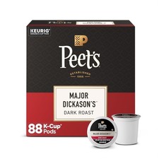 Peet's Coffee Major Dickason's Blend Dark Roast Coffee K-Cup Pods count 88