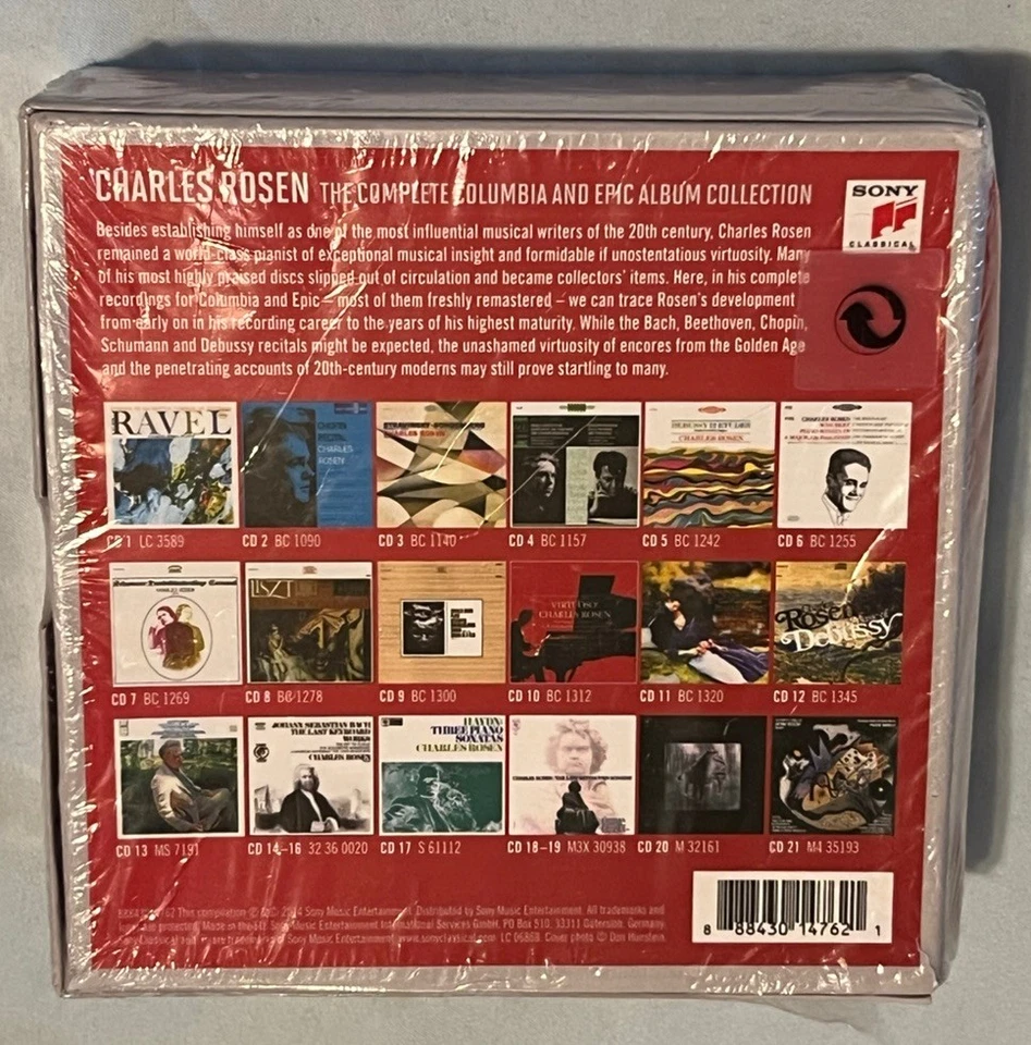 Charles Rosen – The Complete Columbia And Epic Album Collection Sony 21 CD Box - Image 2 of 4