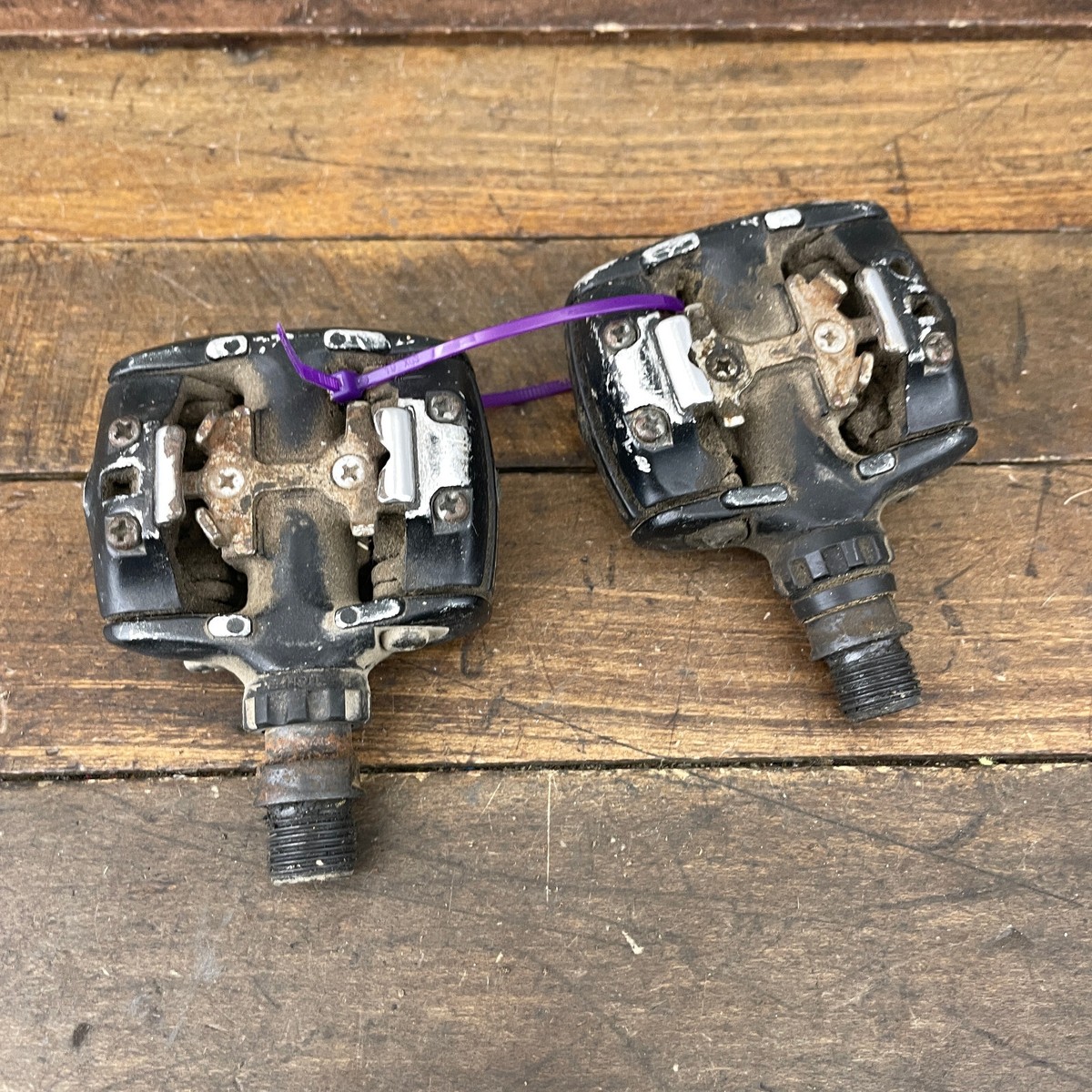 Pédales Shimano Deore XT XTR PD-M737 SPD VTT Vintage - Sans Clips, Occasion