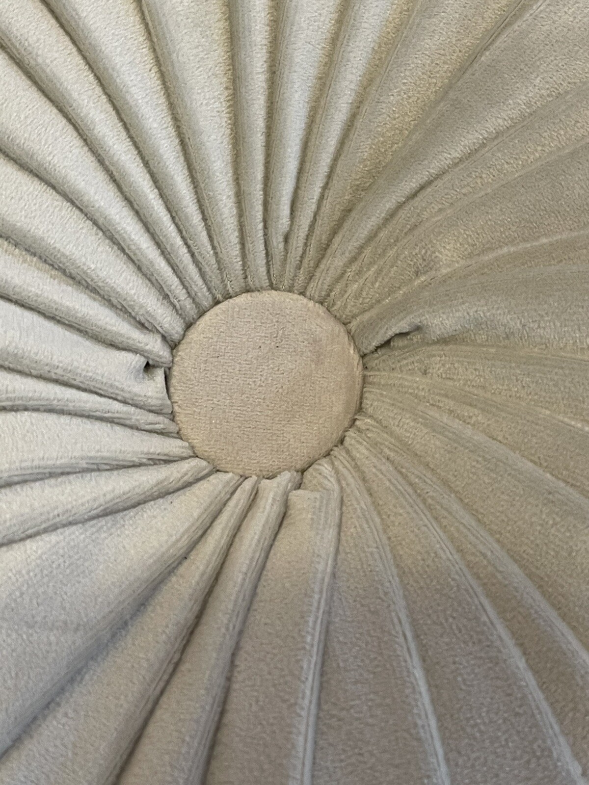 Pleated Round 14” lot 2 Throw Pillows gray Lush Décor pillow soft velvet Chic