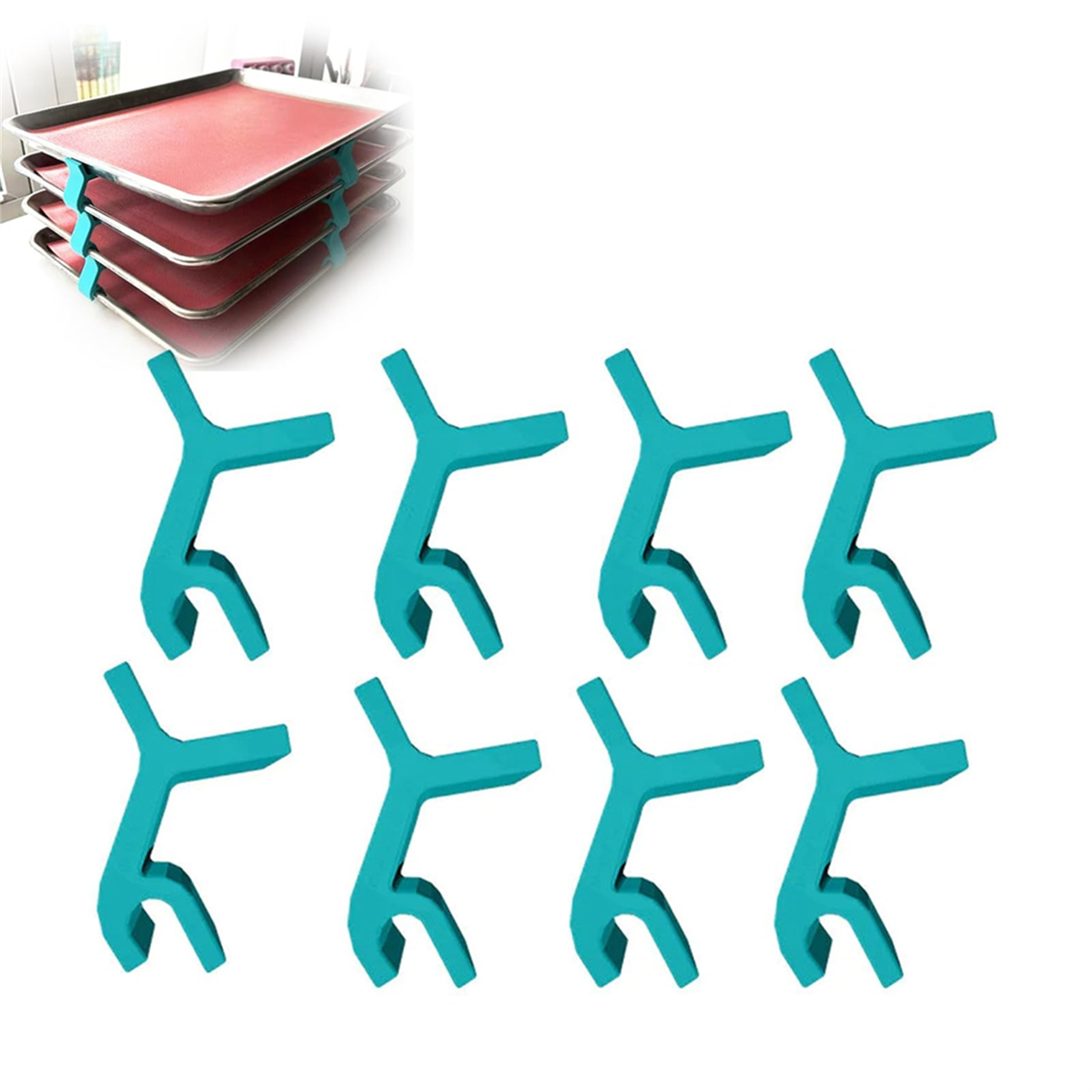 Backblech-Stapler – Platzsparend, Robust, Wiederverwendbar – 4er-Pack Für Bleche Und Gitter