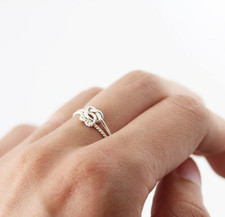 Dual Knot ring 925 sterling silver Ring handmade Ring