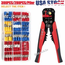 300/280PCS Insulated Butt Splice Terminal Crimp Cable Electrical Wire Connectors