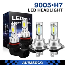 Combo 9005+H7 LED Headlight High&Low Bulbs Kit For Lexus ES350 2007 2008 2009 4x