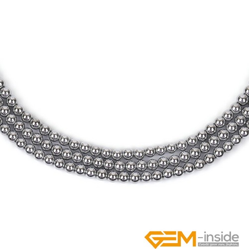 2mm-12mm Sliver Metallic Coated Reflections Hematite Round Spacer Beads 15" AU - Picture 24 of 51