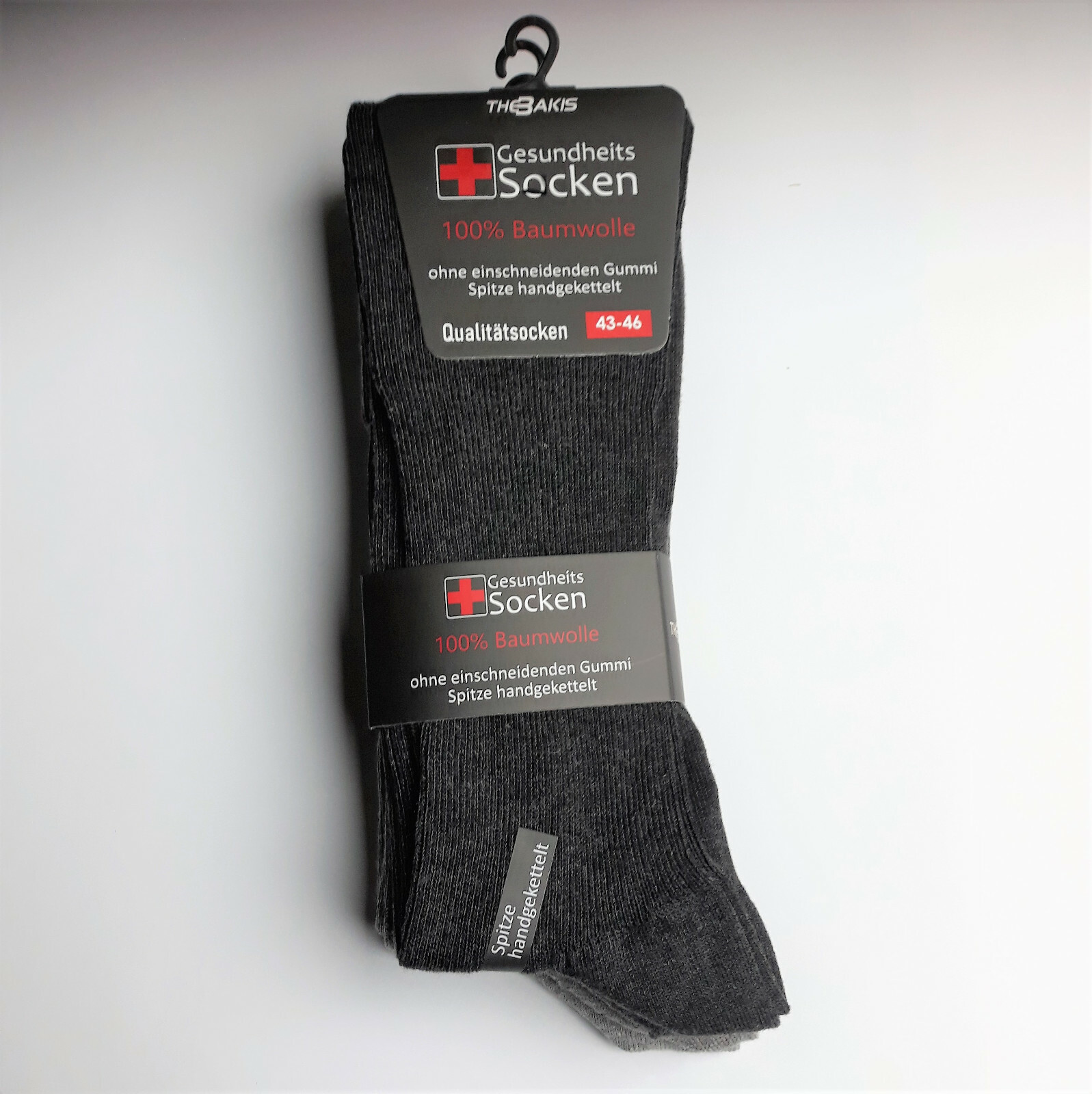 LEON D'ORO Gesundheitssocken Für Diabetiker - 6 Paar Baumwollsocken Ohne Gummizug, Made In Italy