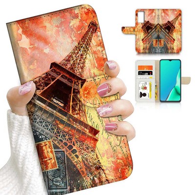 ( For Motorola Moto E13 ) Wallet Flip Case Cover AJ24427 Paris Eiffel Tower