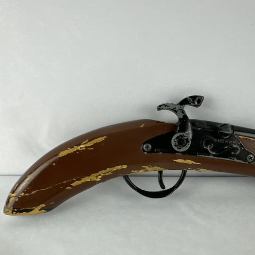 VTG Pair 2 Civil War Musket Kadet Toy Savannah Tenn Cap Gun Pistol Wood Metal - Picture 10 of 13
