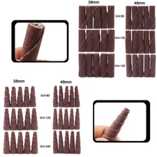 10Pcs Abrasive Sanding Cartridge Spiral Roll Cone Cylinder Sander 1/4" Shank