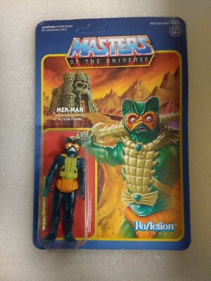 Super7 MOTU Reaction Mer-man Figure Translucent Green NEW 