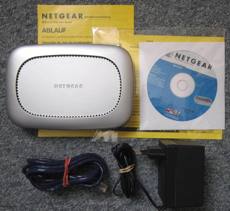 NETGEAR ROUTER RP614 v2 DSL Kabel Web Save Switch 4 Ports SPI & NAT silber OVP - Bild 2 von 4