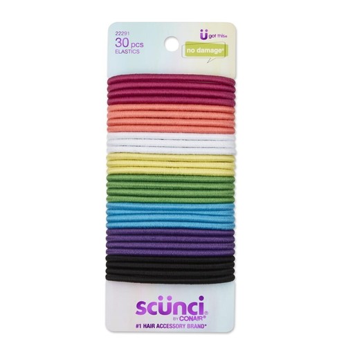 Scunci for Girls No Damage Elastic Ponytail Holder Hair Ties - Picture 2 of 2
