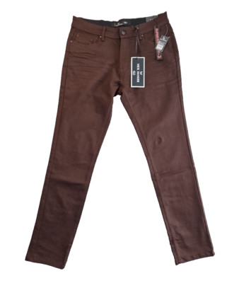 Nick Danger Super Flex Jeans Men's W36 L32 Chocolate Brown Straight Leg NEW NWT