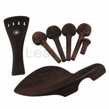 Piezas de violín 4/4 cordal de madera de wengué clavija de afinación de violín mentón pasador final